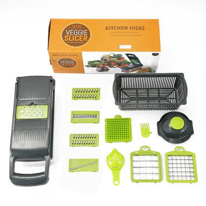 LIFE STYLE HUB™ 16 In 1 Multifunctional Handheld Chopper With Container