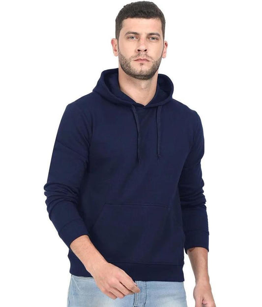 LIFE STYLE HUB™ Men's Fleece Plain Hoodie