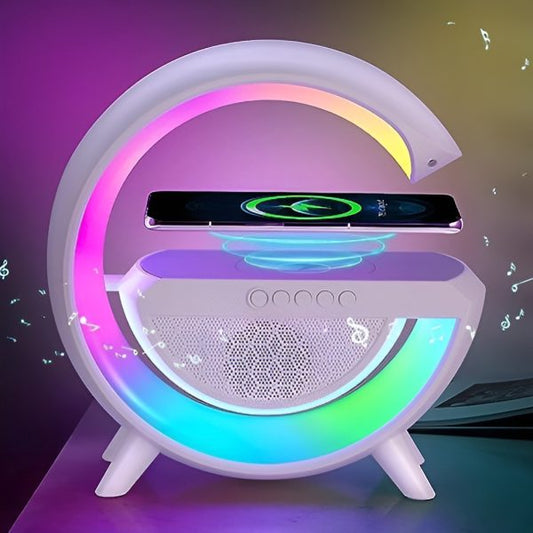 LIFE STYLE HUB™ G Shaped Rgb Light Table Lamp With Wireless Charger